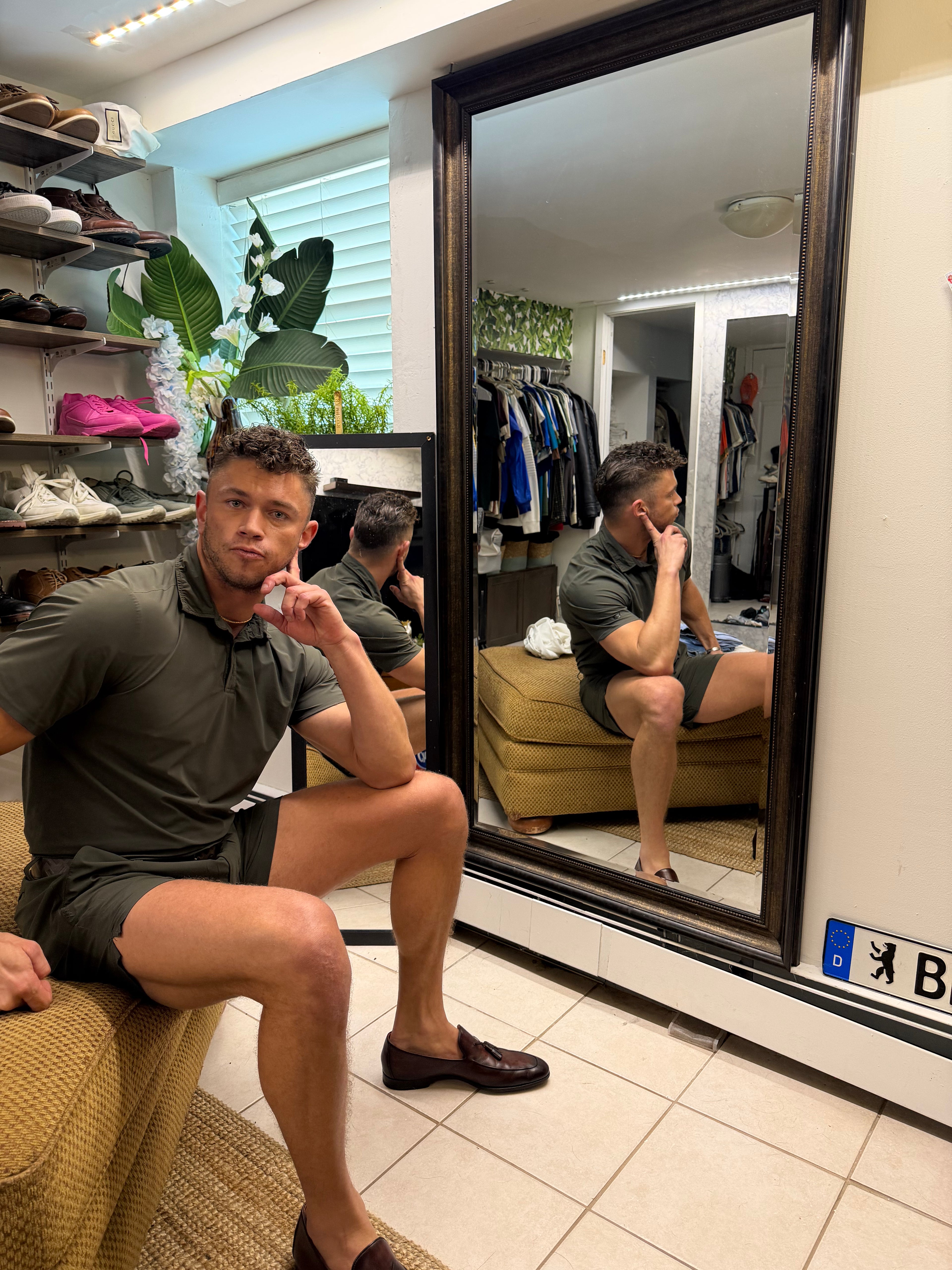 Rhone matching polo x chinos x fendi belt