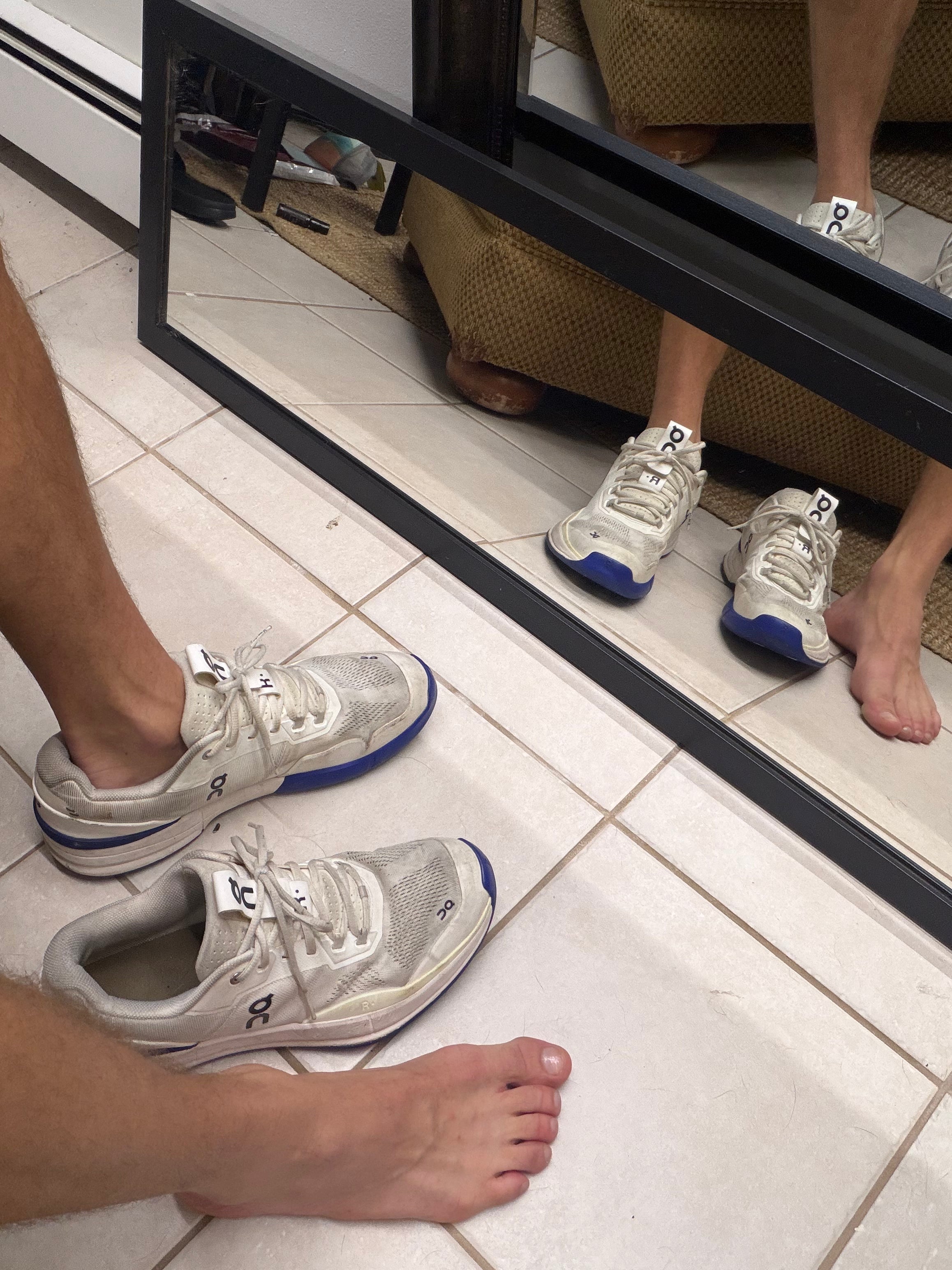 on clouds tennis shoes